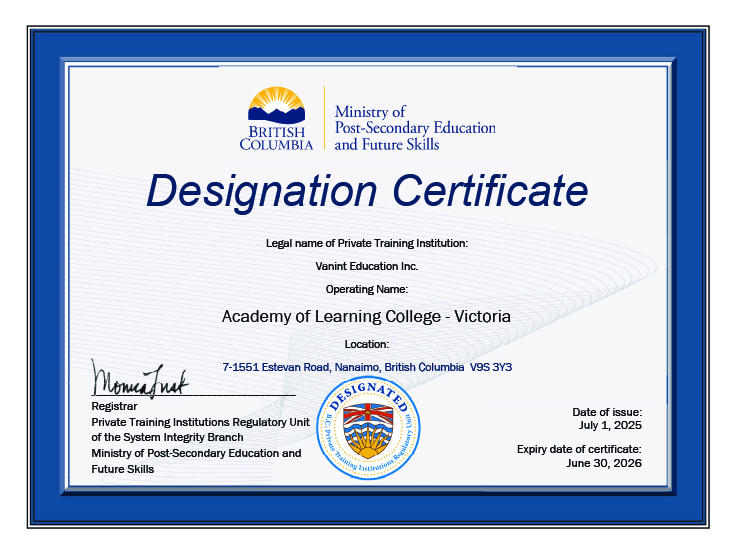 designation certificate